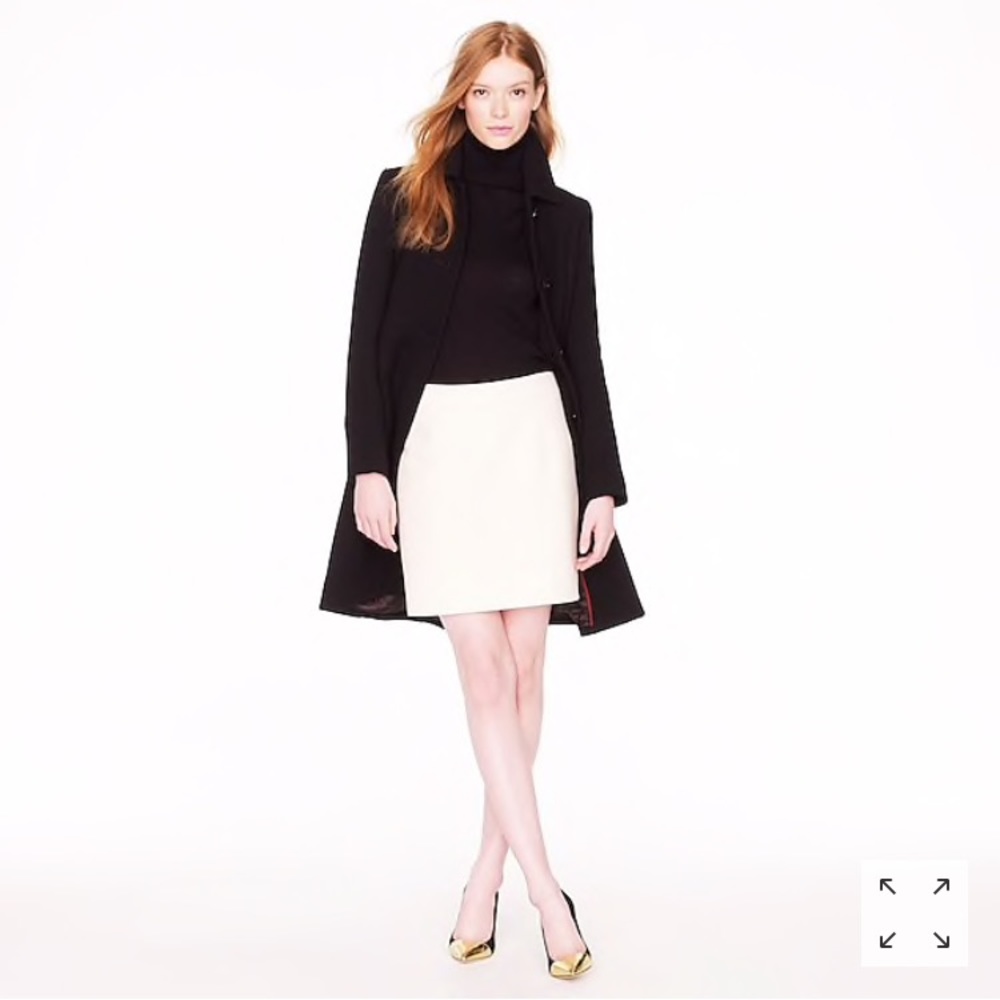 J. Crew Green Classic Mini Skirt in Felted Wool